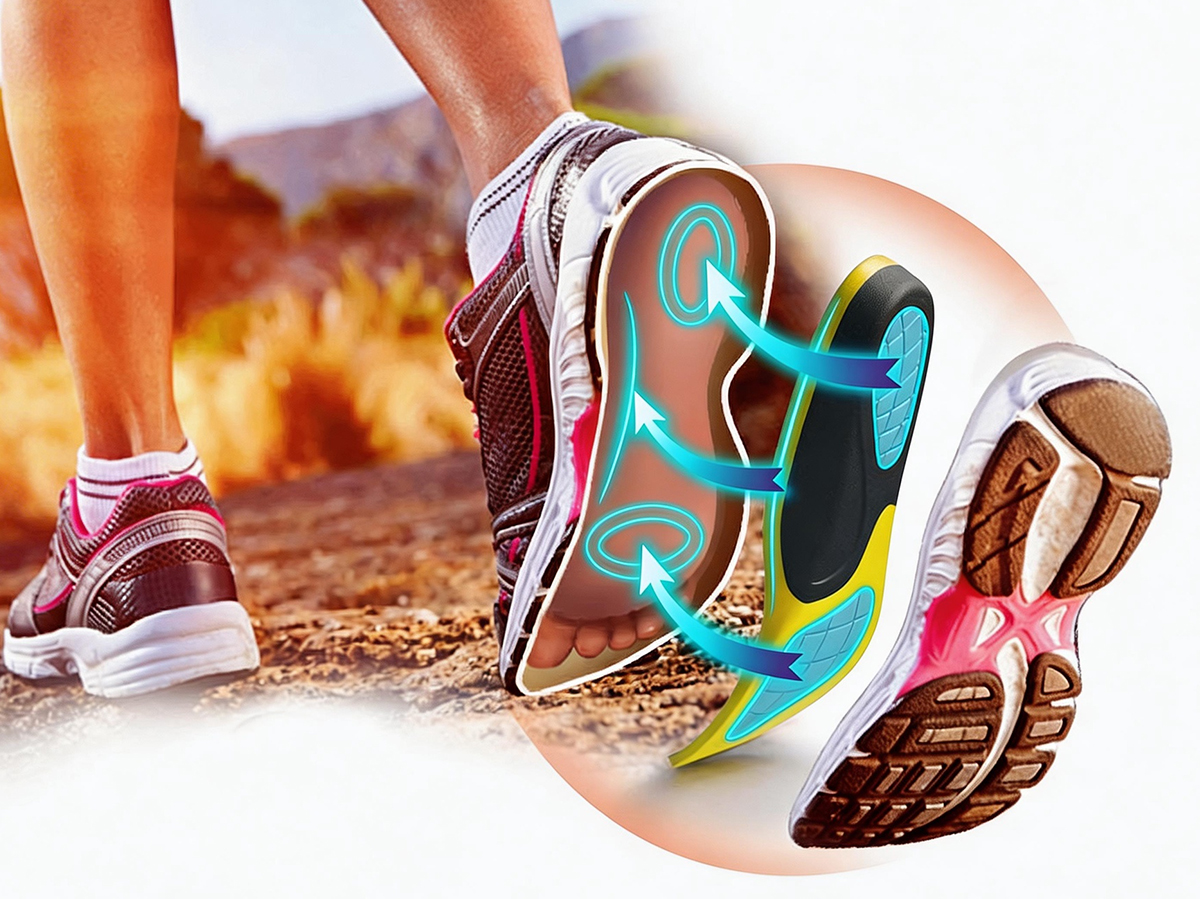 Athletic insoles for running and basketball - impact protection and energy return
