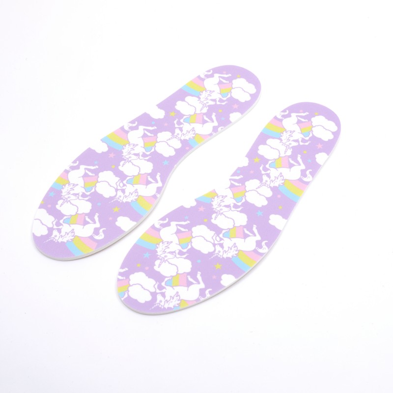 Private Label Unicorn Kids Insoles | Purple Rainbow Design Sourcing