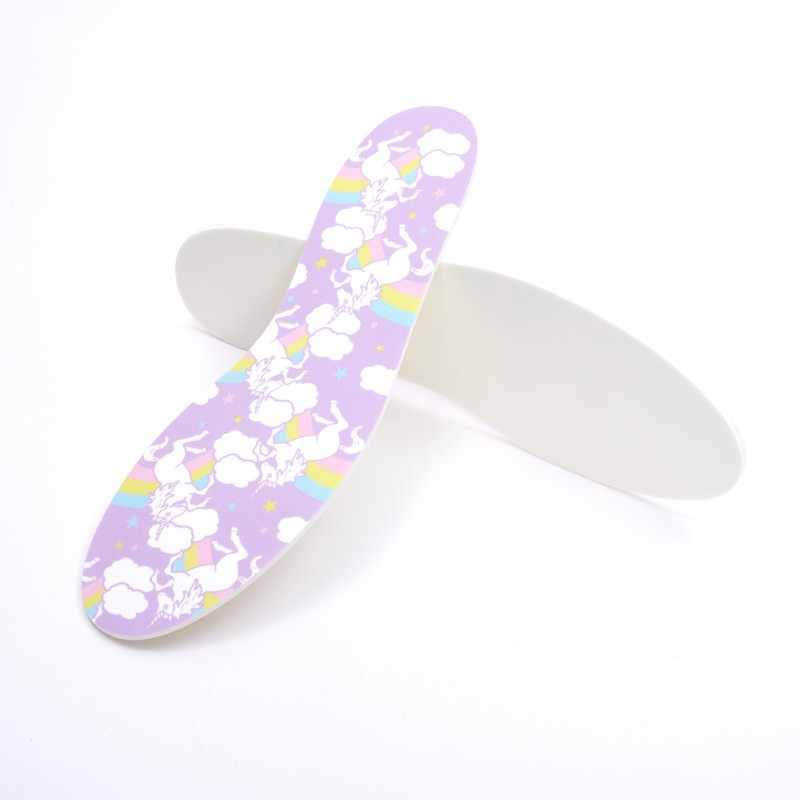 Private Label Unicorn Kids Insoles | Purple Rainbow Design Sourcing