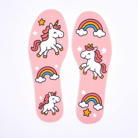 Custom Unicorn Kids Insoles Manufacturer | Soft EVA Cartoon Shoe Insoles OEM