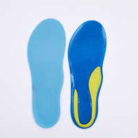 Custom Anti-Fatigue Gel Sports Insoles – OEM/ODM Factory, Blue with Yellow Accents for All-Day Comfort Wholesale