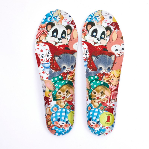 OEM Retro Cartoon Kids Insoles | Vintage Animal Shoe Inserts Wholesale