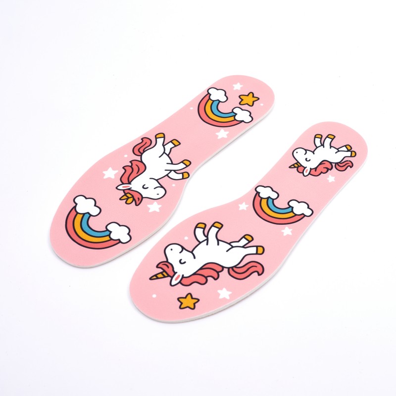 Custom Unicorn Kids Insoles Manufacturer | Soft EVA Cartoon Shoe Insoles OEM