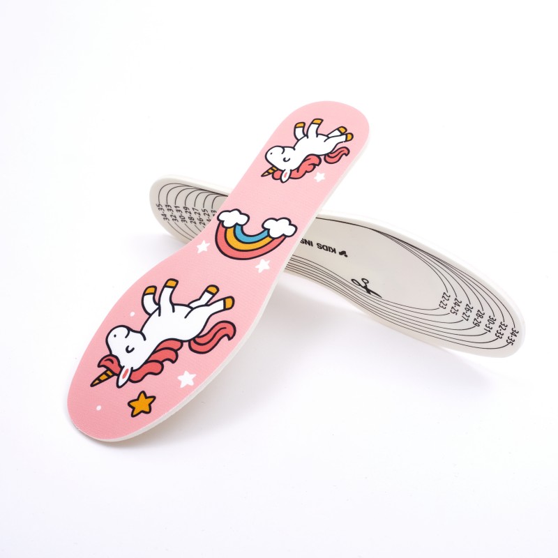 Custom Unicorn Kids Insoles Manufacturer | Soft EVA Cartoon Shoe Insoles OEM