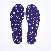 Navy Blue Star Print Kids Insoles Manufacturer | Custom Breathable EVA Shoe Inserts for Children Footwear