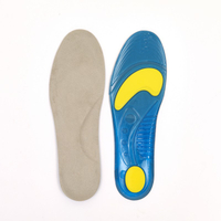 Custom Professional Series Sports Insoles – OEM/ODM Factory with Blue Gel Shock Absorption Pads & Yellow Cushions for Arch & Heel Support Wholesale